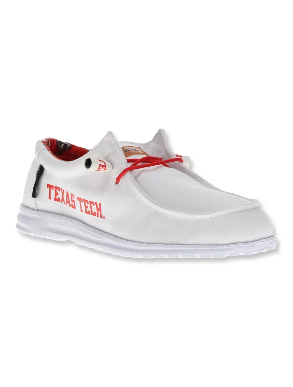 Vaccari Texas Tech "Kate" White Canvas Shoe