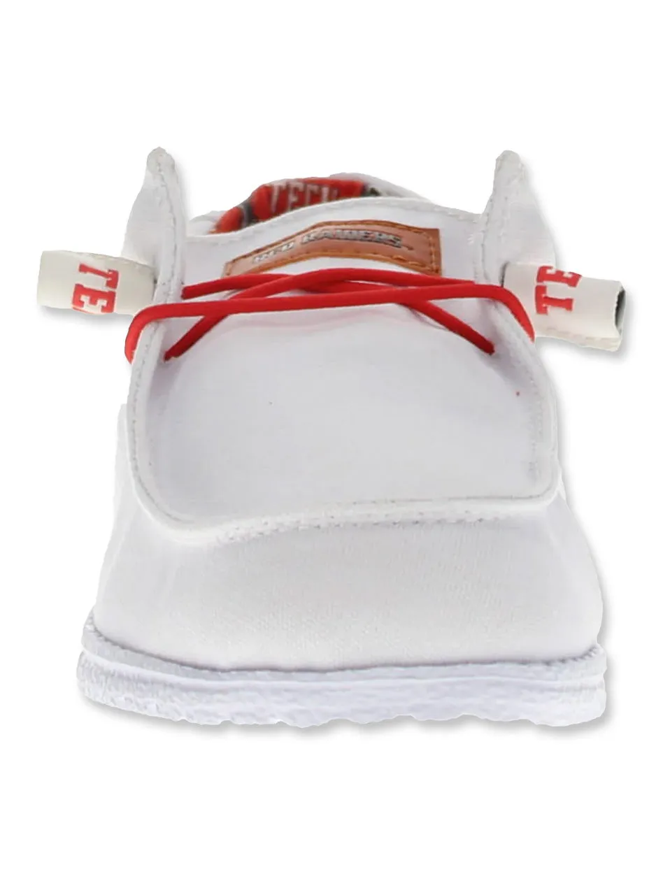 Vaccari Texas Tech "Kate" White Canvas Shoe