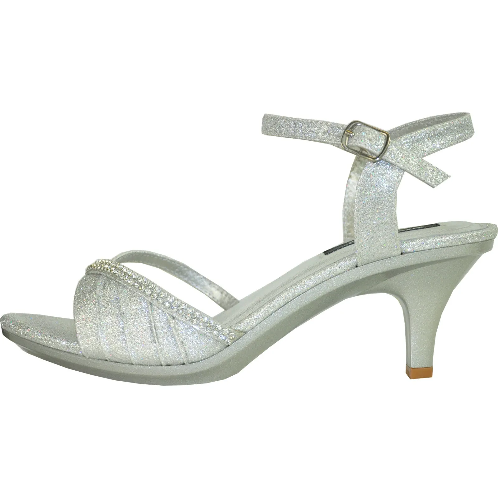 VANGELO Women Sandal FERNE-2 Heel Party Prom & Wedding Sandal Silver