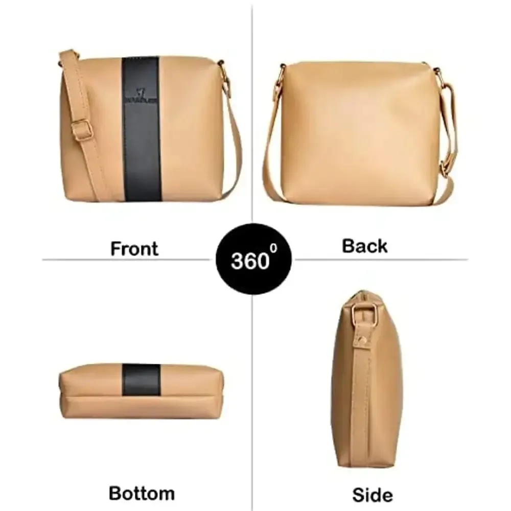 Warbler Sling Bag For Women's And Girl's | Beige