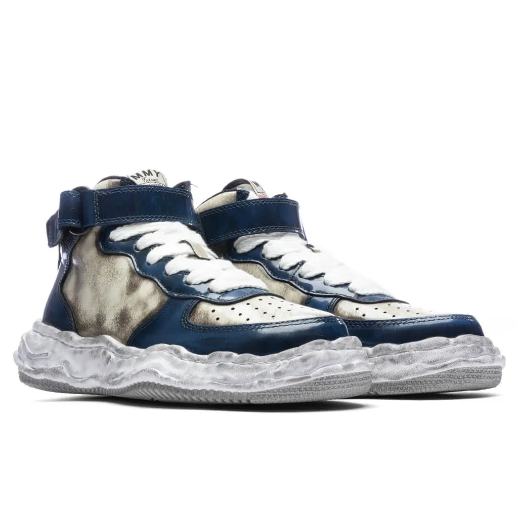 Wayne Brushed Patent Leather High - Blue