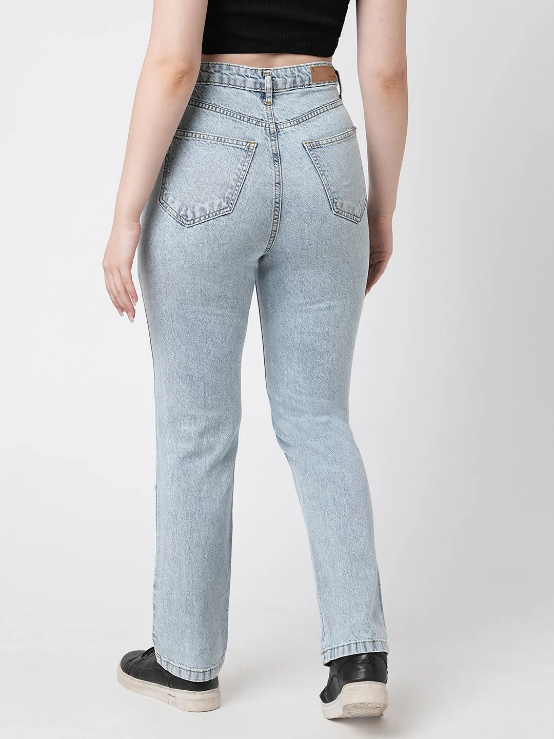 Women High-Rise Relaxed Straight Fit Jeans