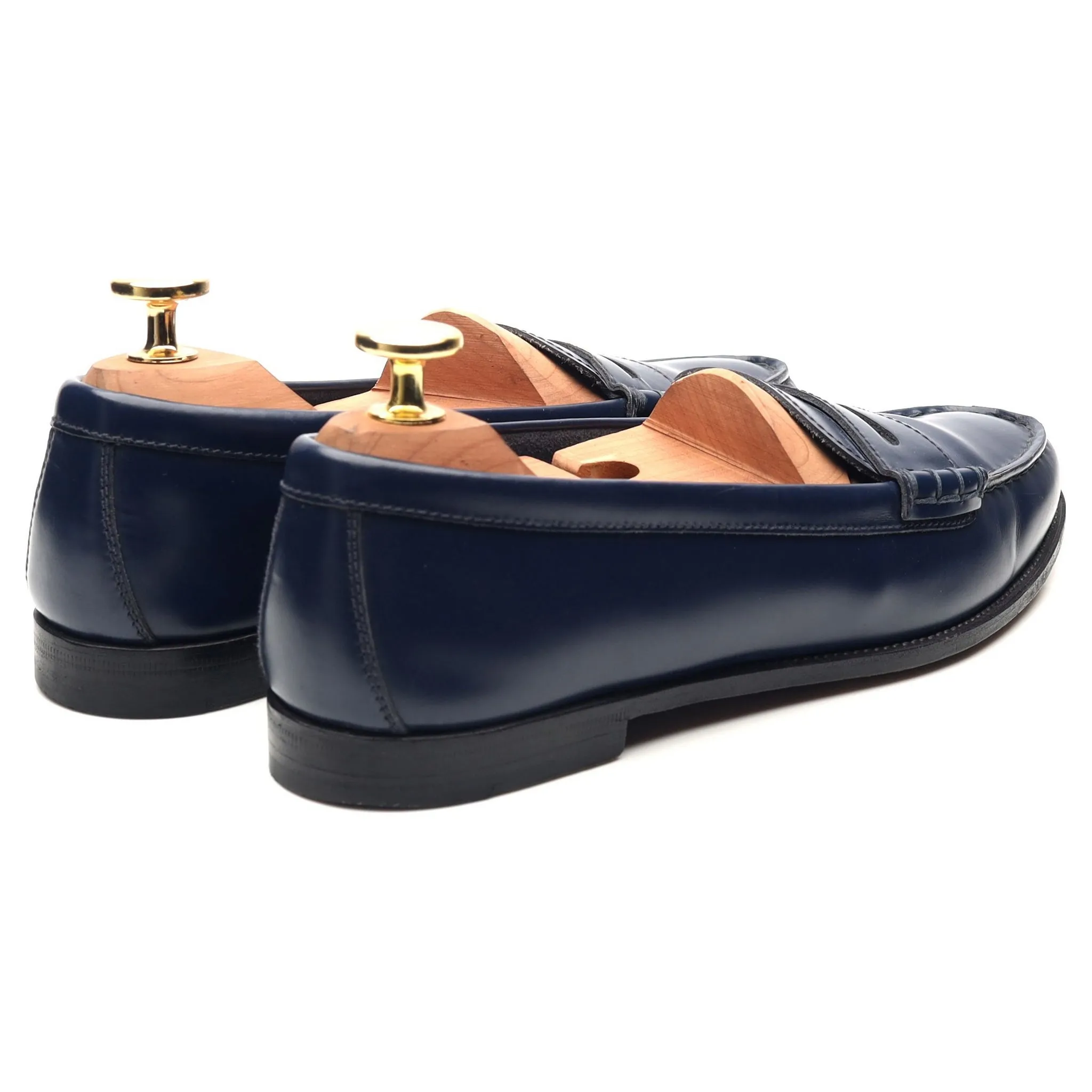 Women's 'Kara' Navy Blue Leather Loafers UK 3.5 EU 36.5