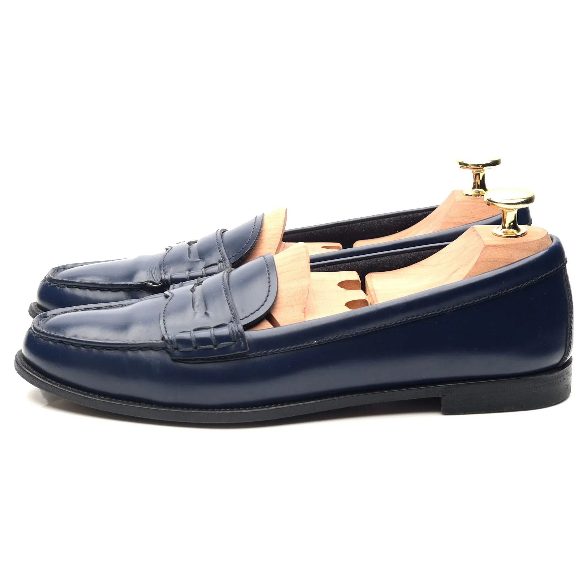 Women's 'Kara' Navy Blue Leather Loafers UK 3.5 EU 36.5