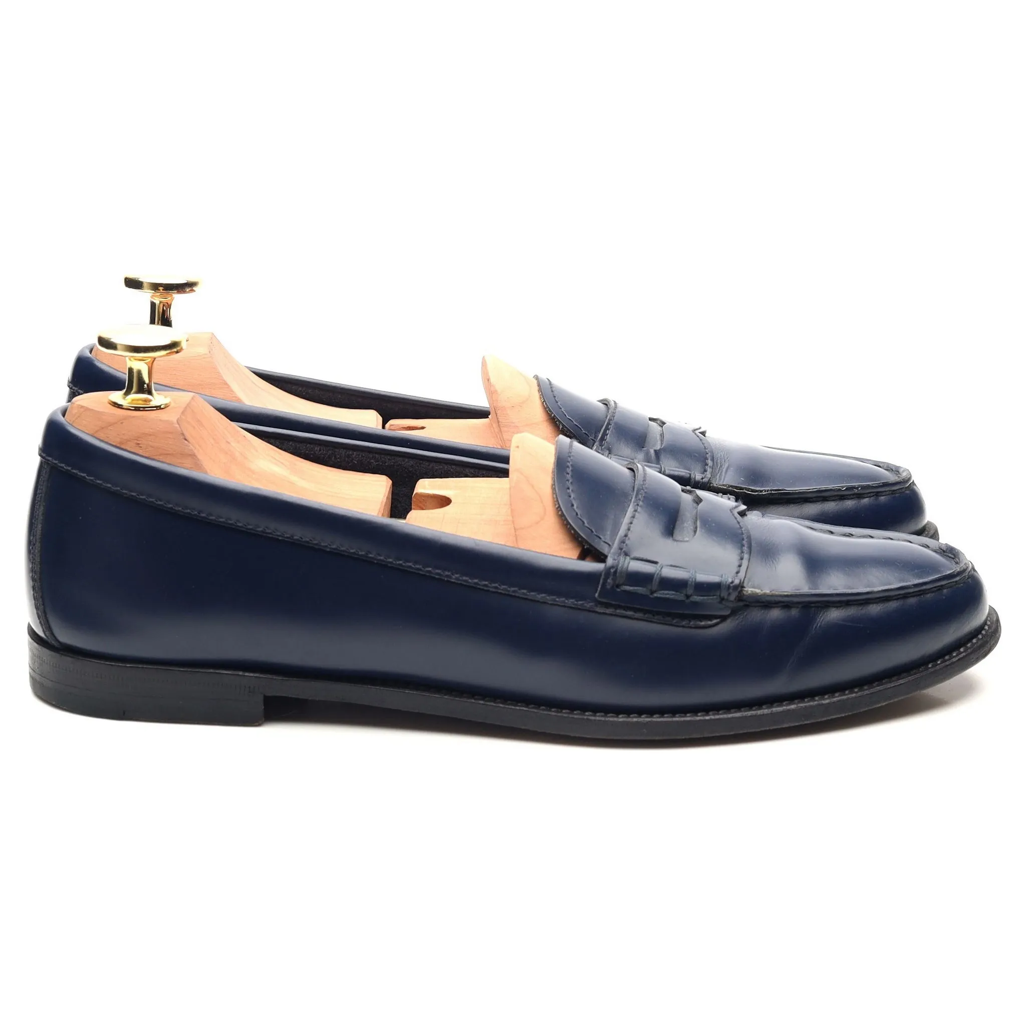 Women's 'Kara' Navy Blue Leather Loafers UK 3.5 EU 36.5