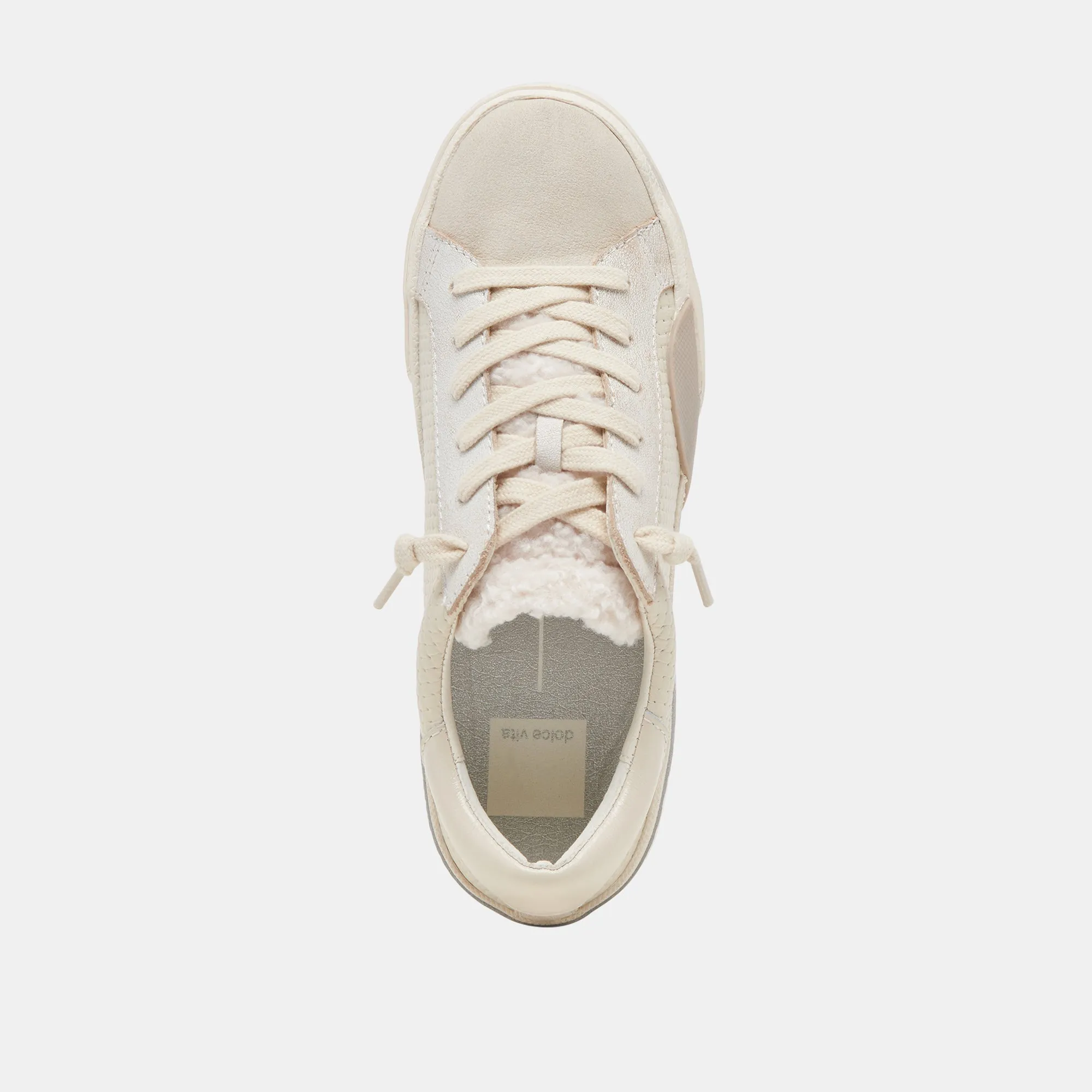 ZINA PLUSH SNEAKERS OFF WHITE WOVEN