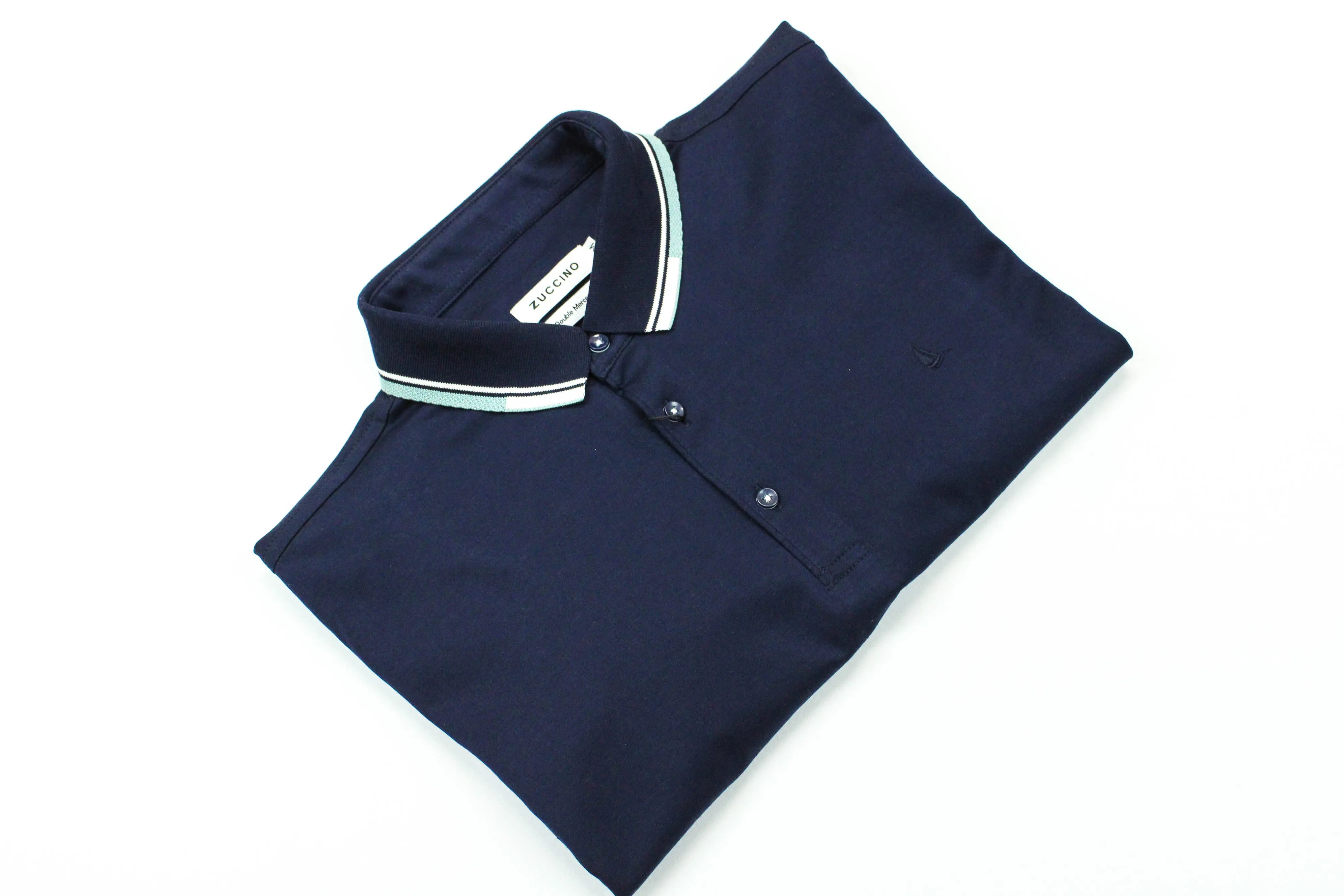 Zuccino Italy SS Double Mercerized Navy Golfer