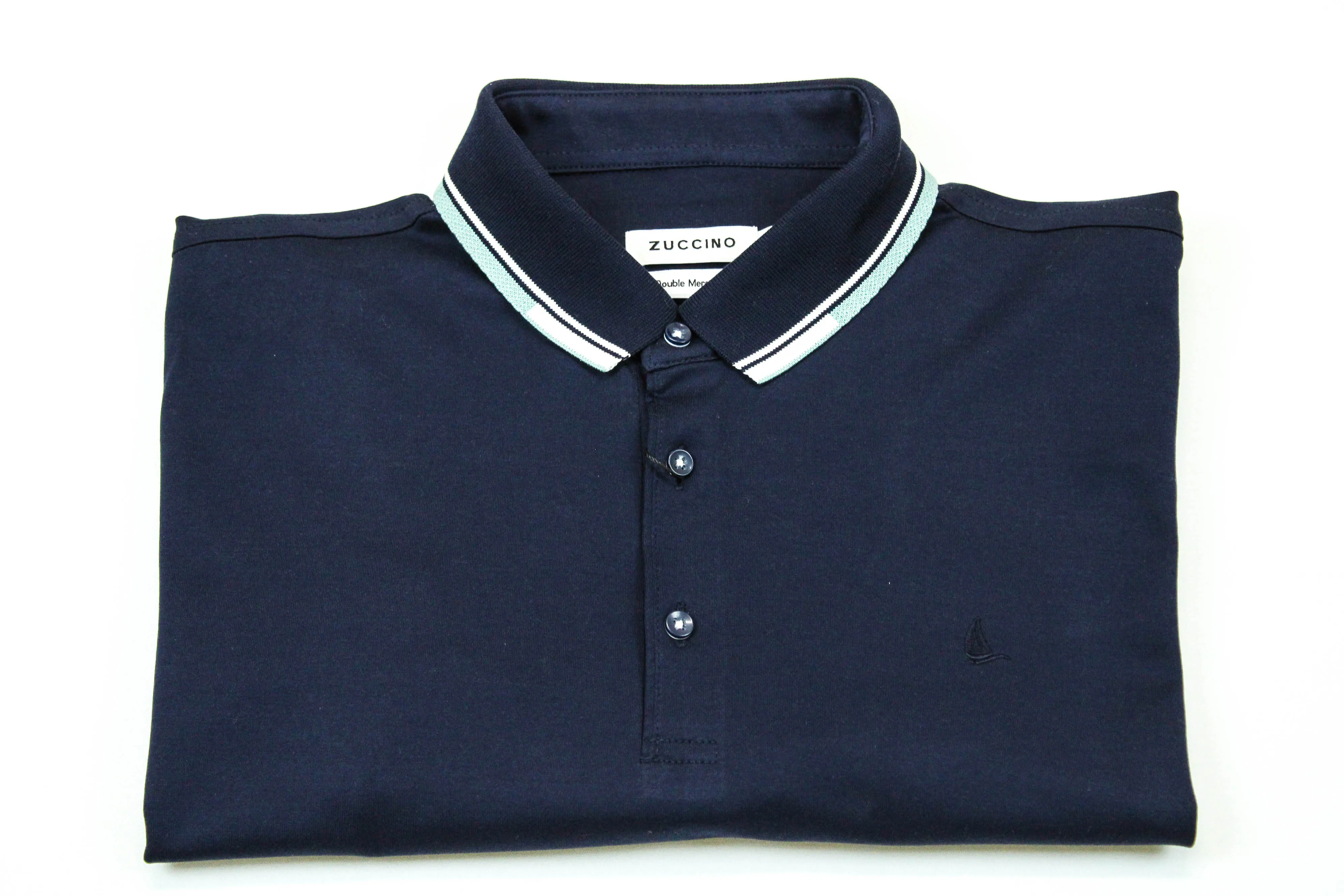 Zuccino Italy SS Double Mercerized Navy Golfer